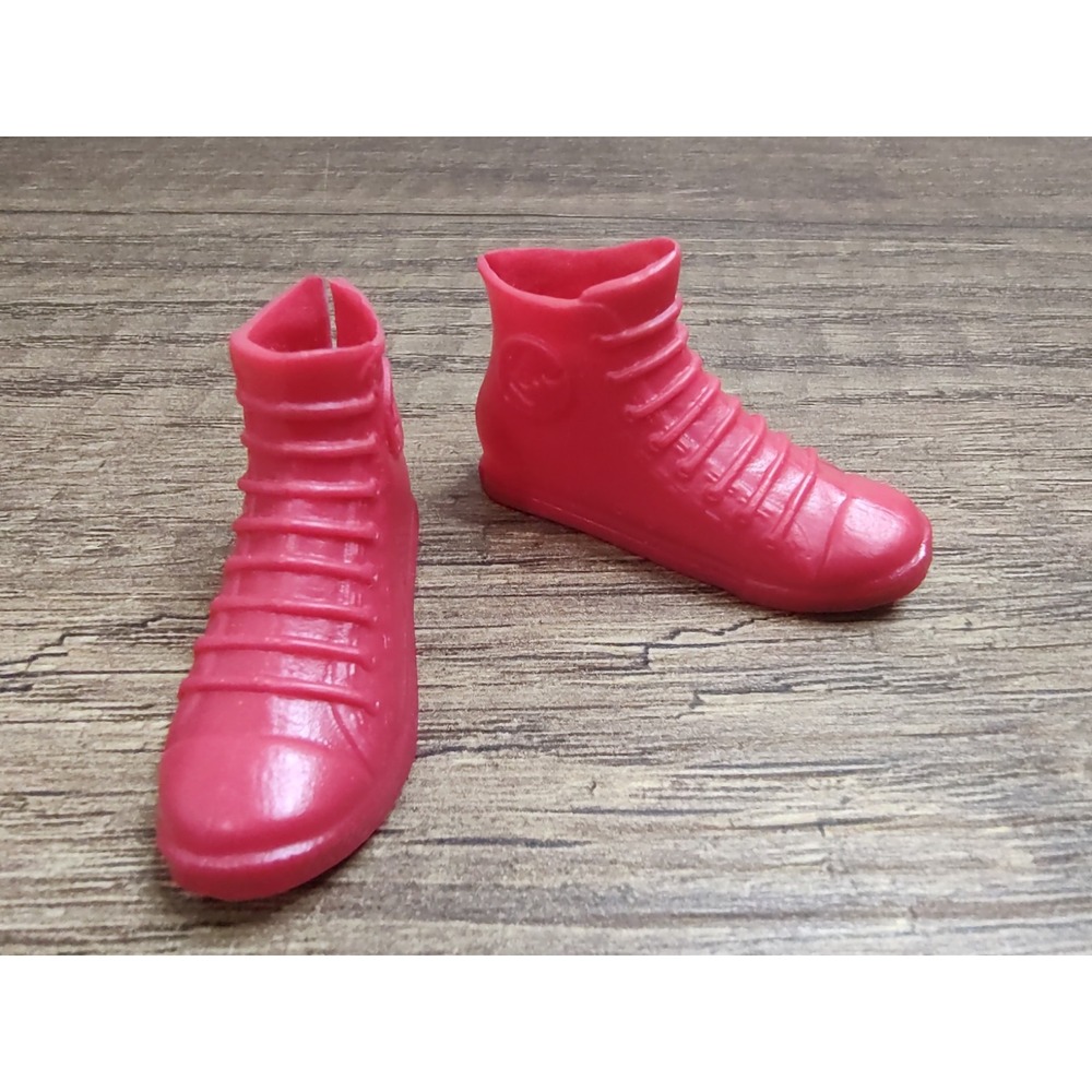 Barbie Ken Doll Shoes Big City Dreams Rafa Red High Top Tennis Sneakers w/ Name